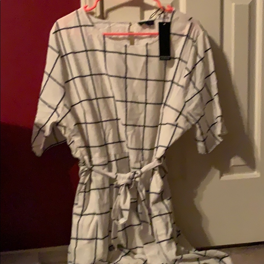 Black and white square dress